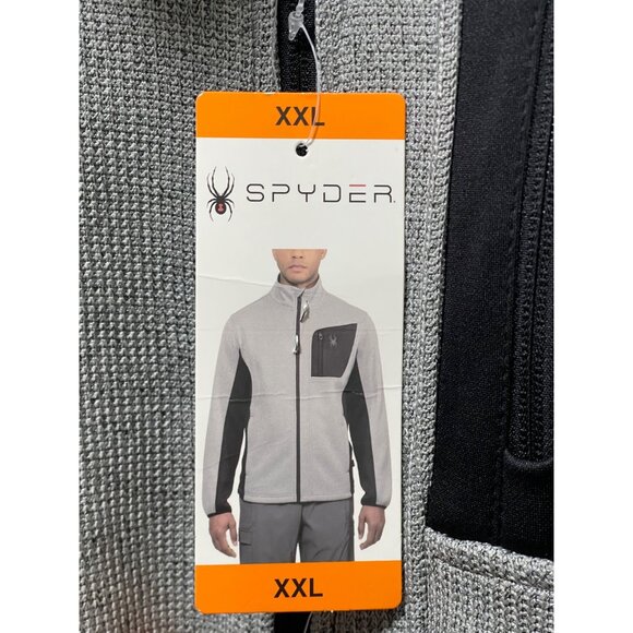 Spyder Men's Relaxed Fit Full Zip Jacket, XXL, Gray, New - Picture 14 of 14